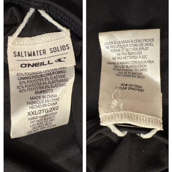O'Neill Santa Cruz Saltwater Solids One-Piece Swimsuit Size XXL - Picture 8 of 10